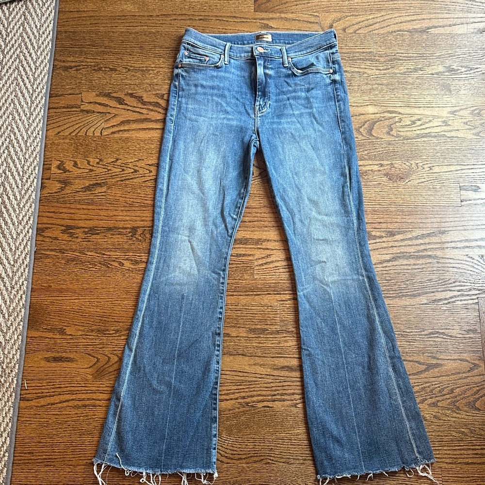 MOTHER Flare Jeans in Classic Blue